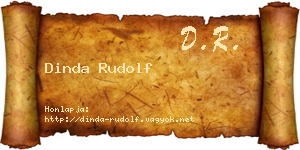 Dinda Rudolf névjegykártya